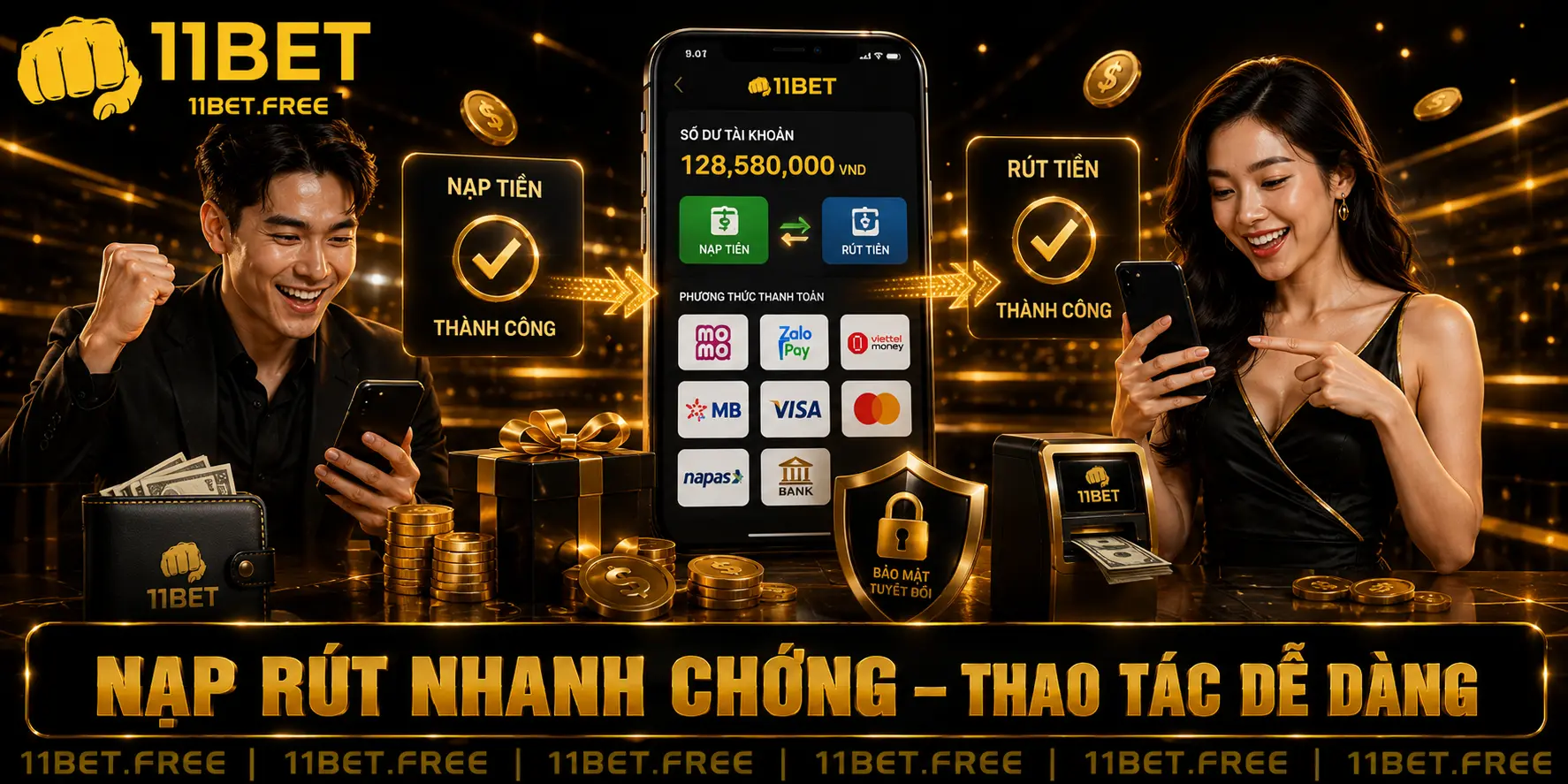 Nạp rút nhanh chóng - Thanh toán dễ dàng
